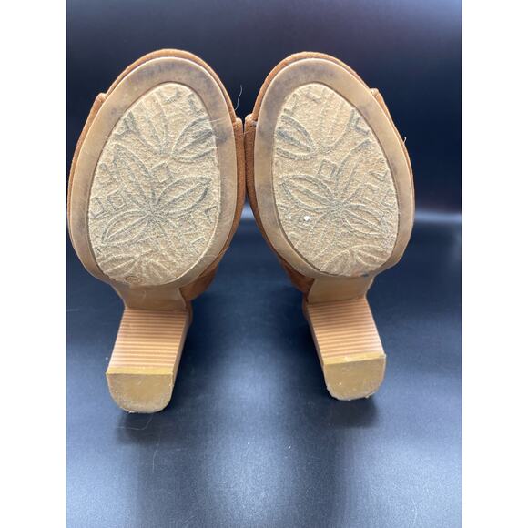 Chinese Laundry Brown Open Toe High Heel Ankle Booties Women’s Size 10 EU 41 - Picture 7 of 8